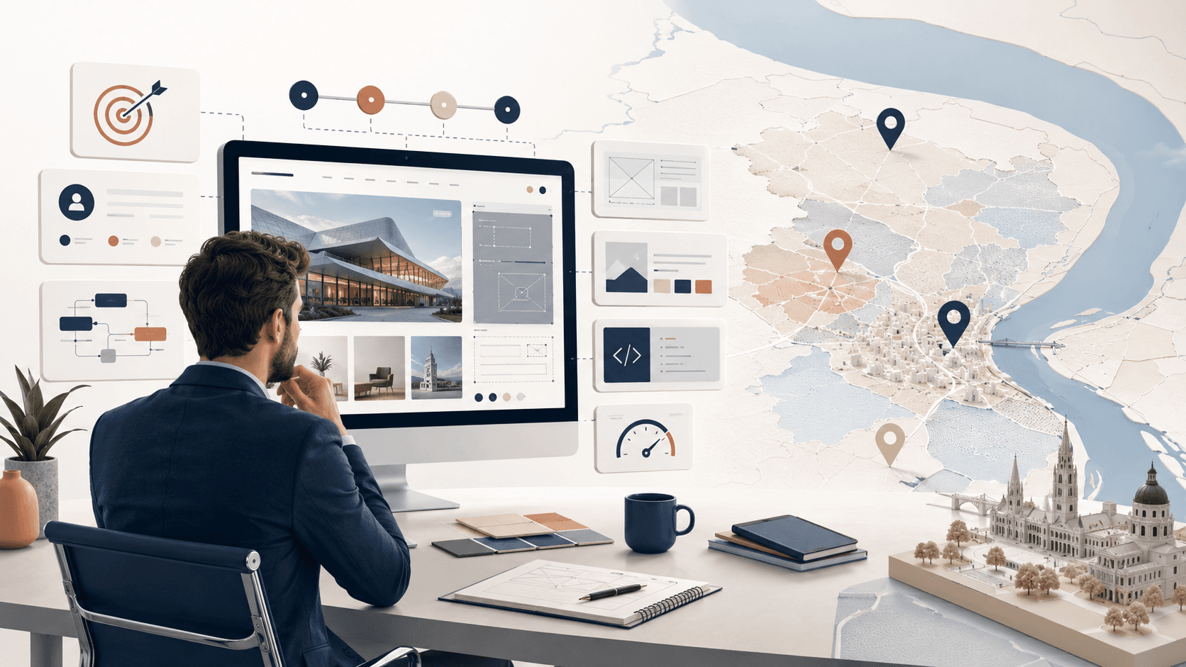 Illustration d’une agence web locale accompagnant une PME à Saint-Médard-en-Jalles et Bordeaux Métropole