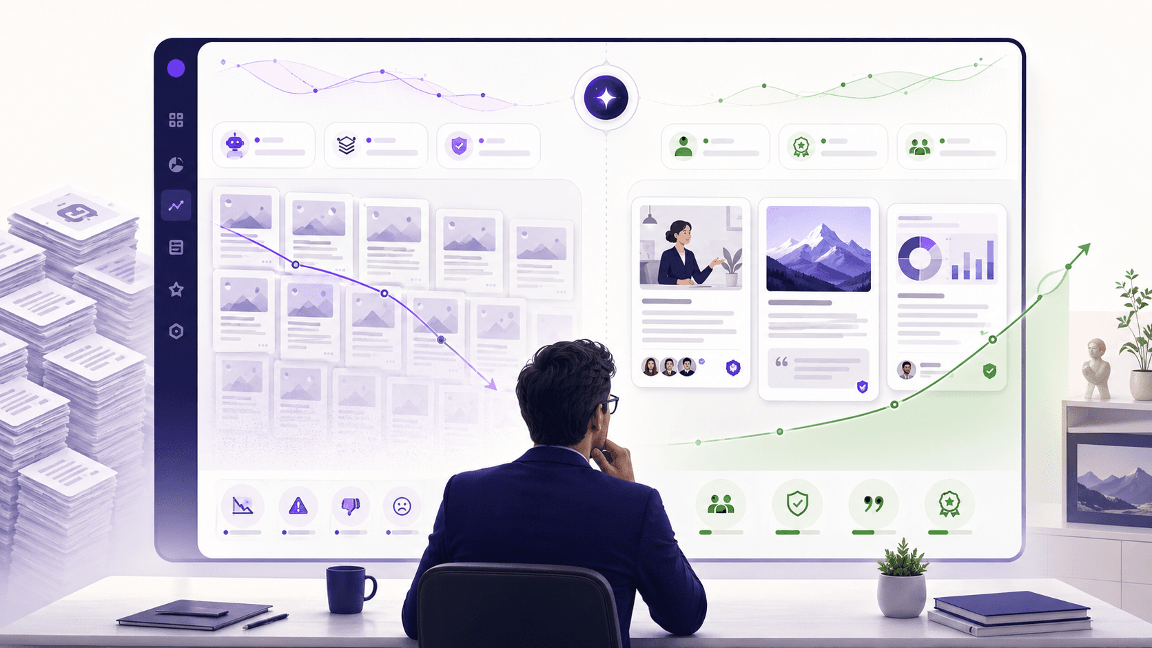 PME analysant la chute SEO de contenus IA et la reconstruction d’une stratégie éditoriale experte.