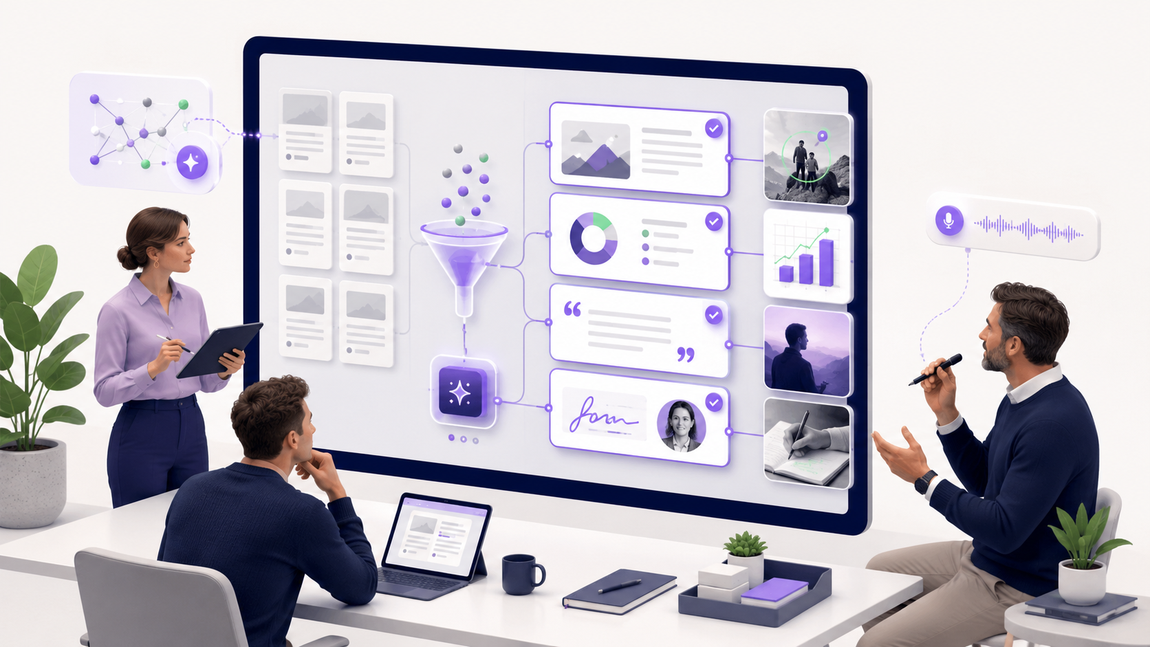 Audit de clusters d’articles IA faibles avec signaux analytics et zones éditoriales à risque