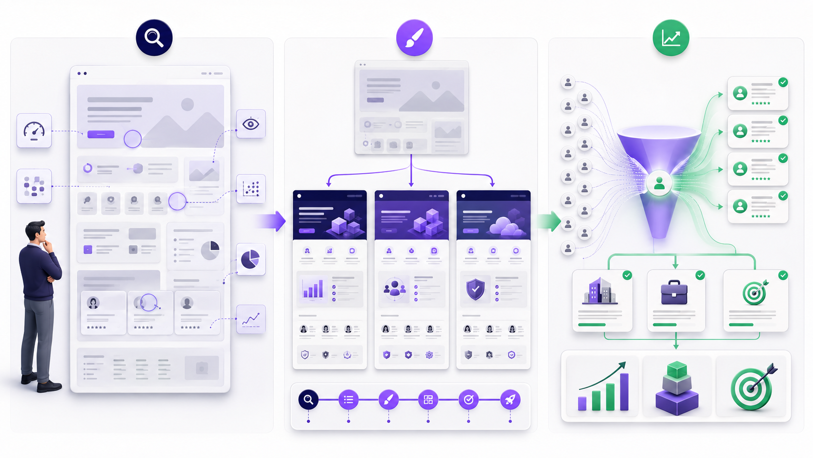 Illustration d’un cas pratique CRO montrant une PME qui augmente ses leads issus du trafic IA