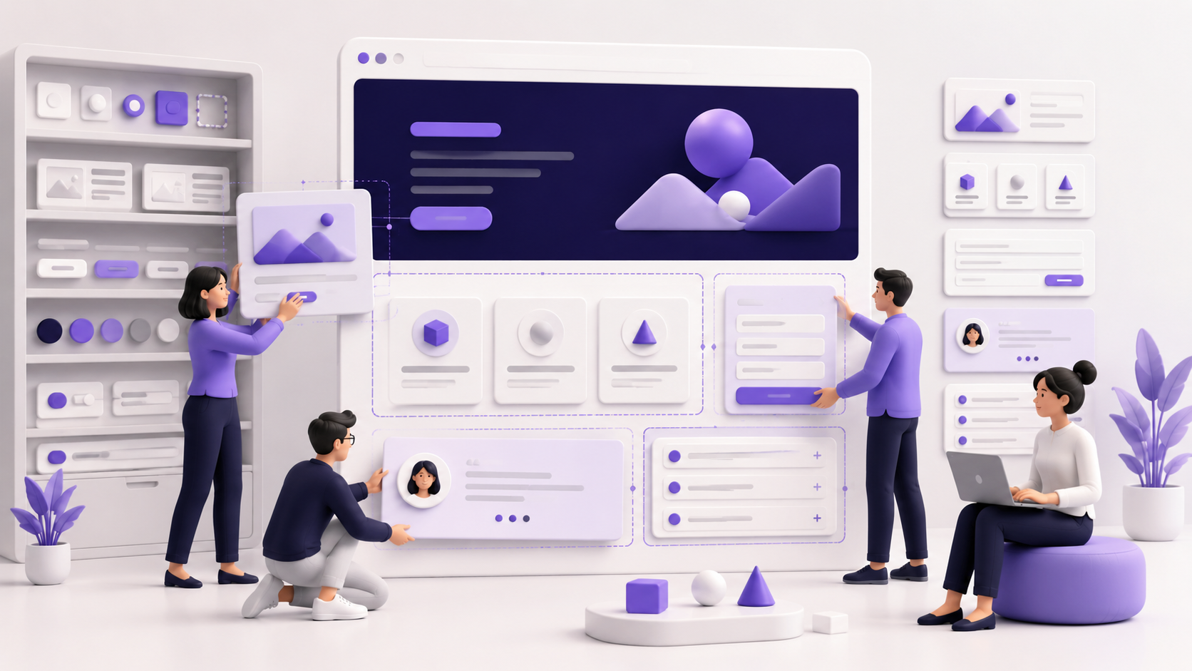 Assemblage rapide d’une landing page grâce à des composants UI réutilisables