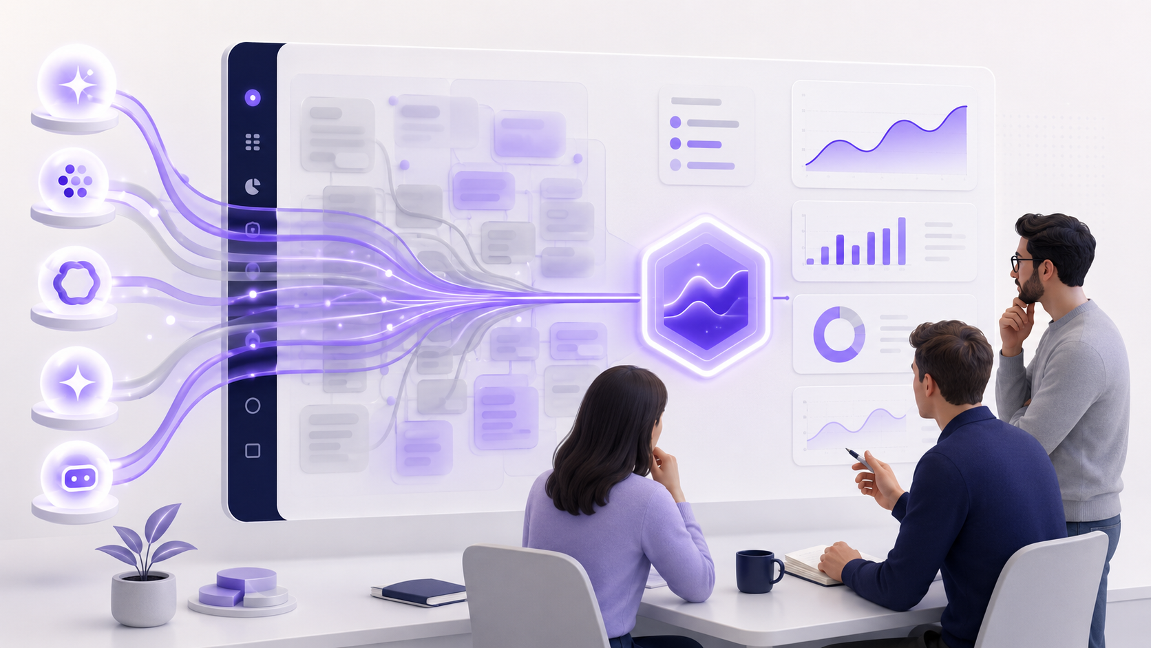 Illustration d’un tableau analytics qui isole le trafic IA dans un environnement de mesure encore flou