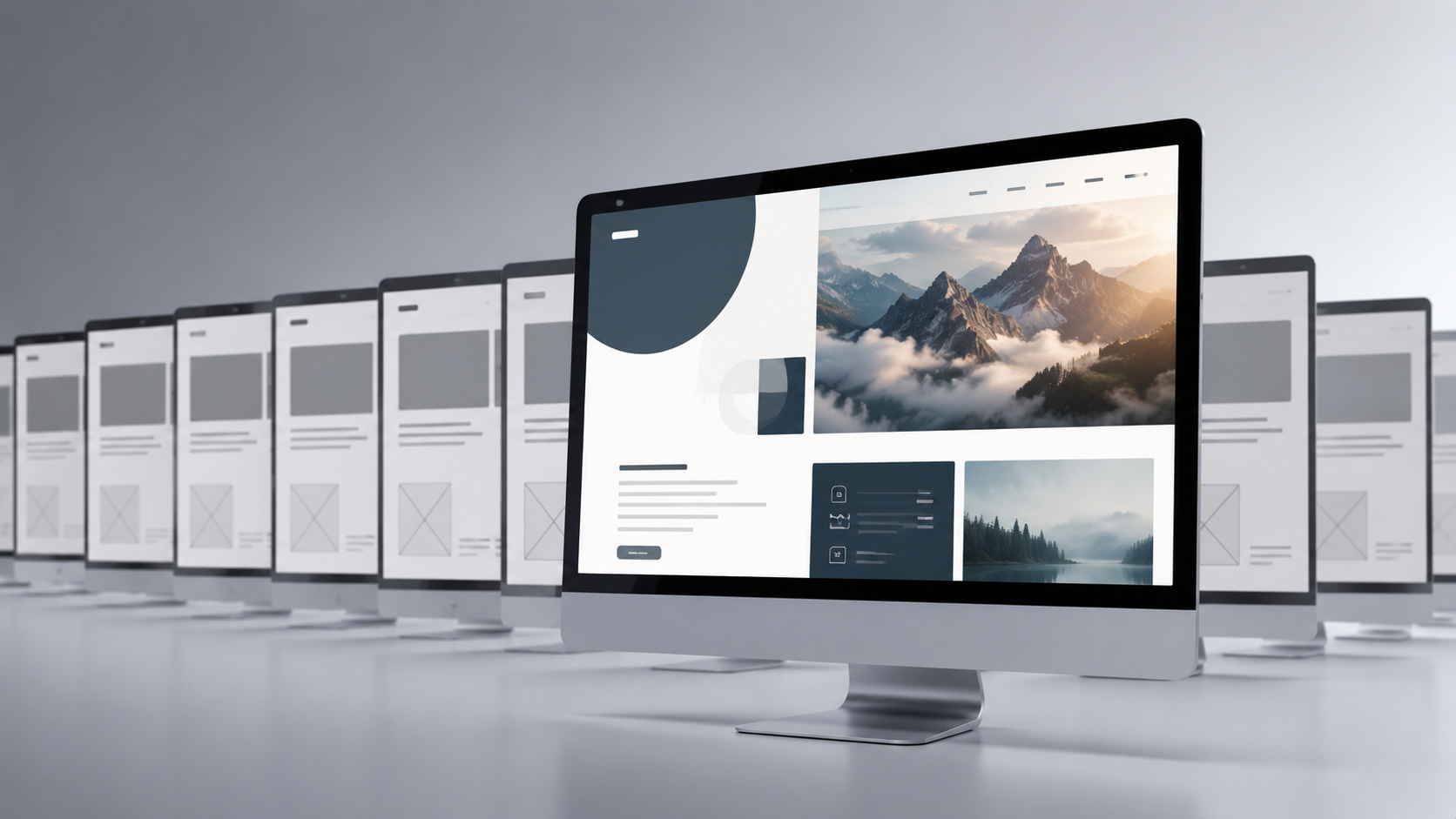 Comparaison entre sites web génériques générés par IA et interface personnalisée