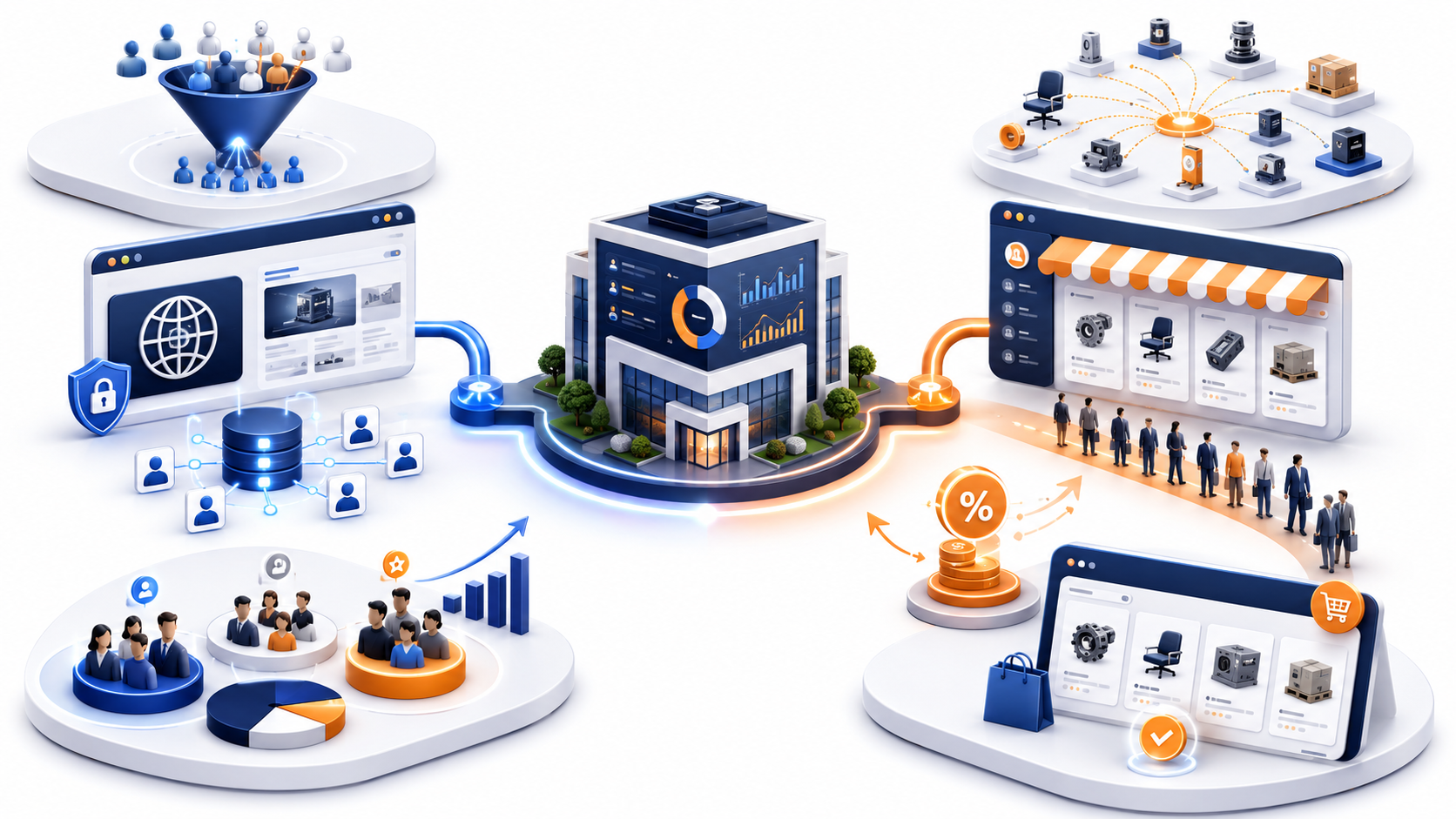 Modèles de coexistence entre site propre et marketplace B2B niche pour une PME