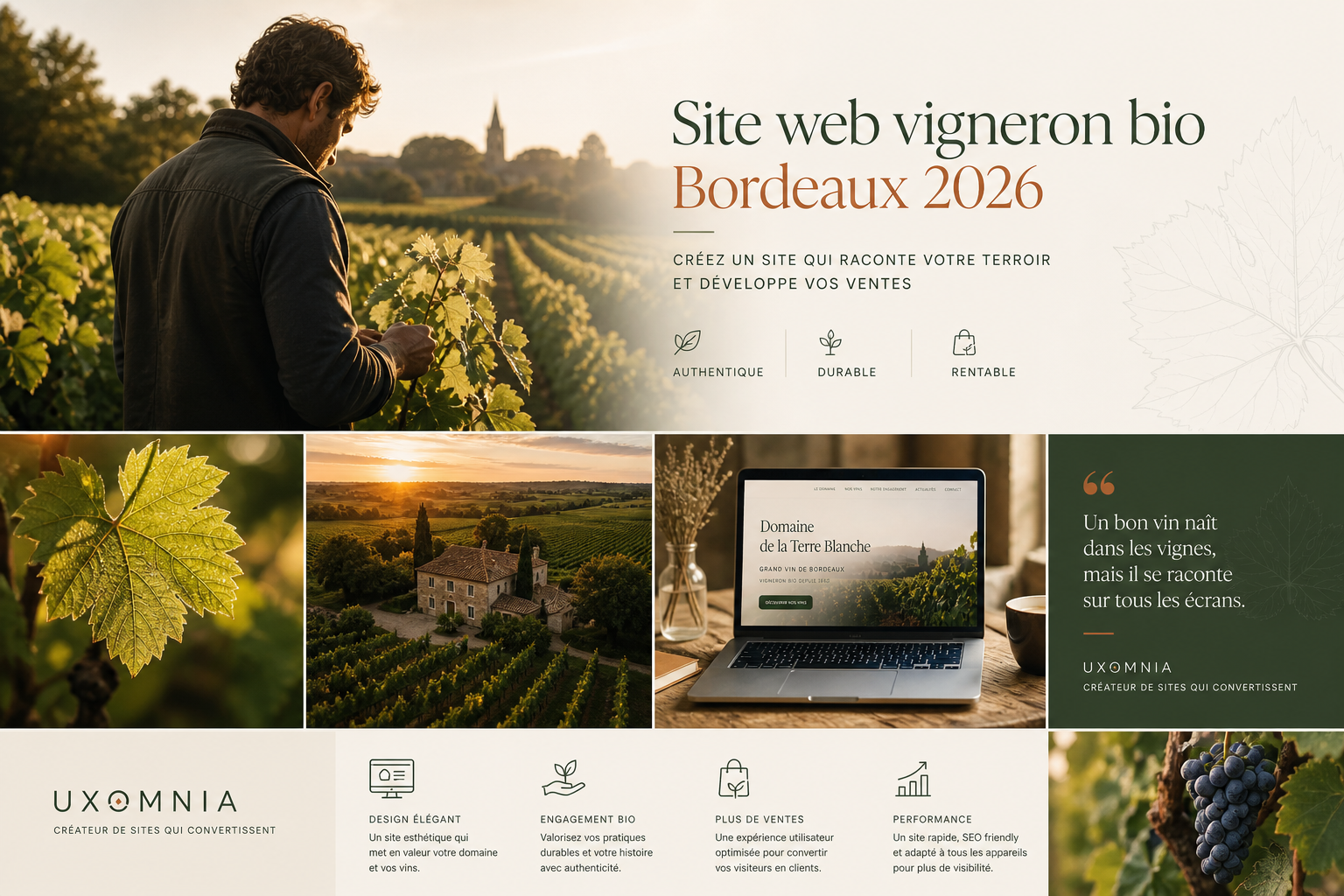 site web vignoble bio bordeaux 2026