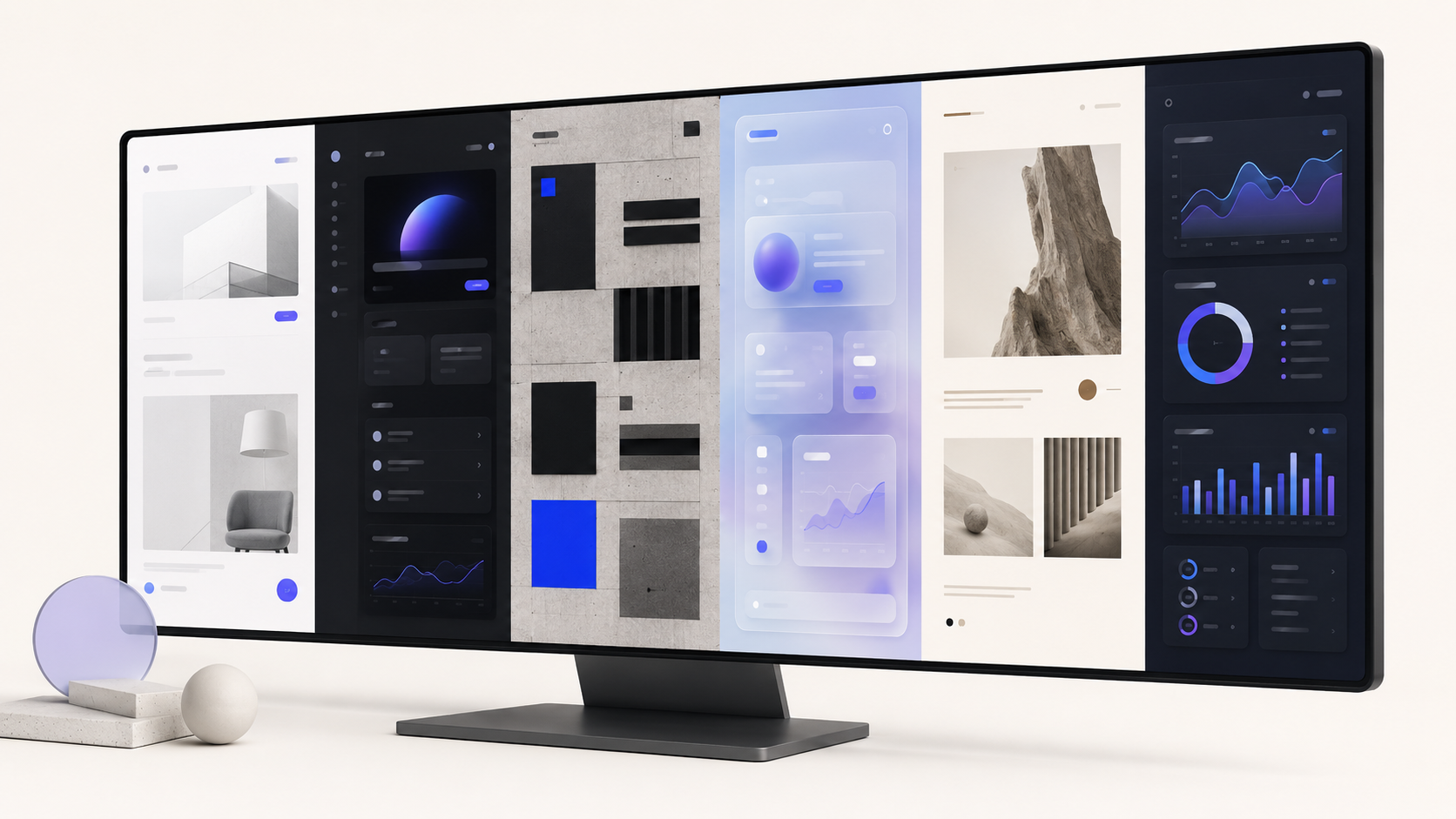 Illustration des principaux styles UI pour choisir la direction visuelle d’un site web